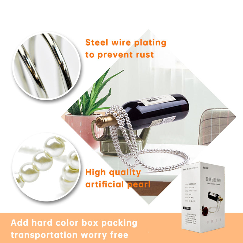 Pearl Necklace Wine Holder from Mish Mash Market