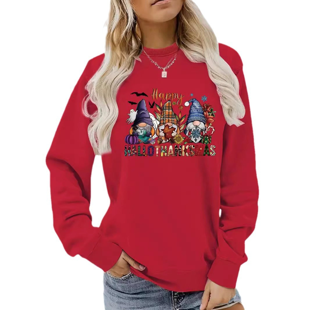 Happy Hallothanksmas Gnome Seasonal Graphic Sweatshirt from Mish Mash Market