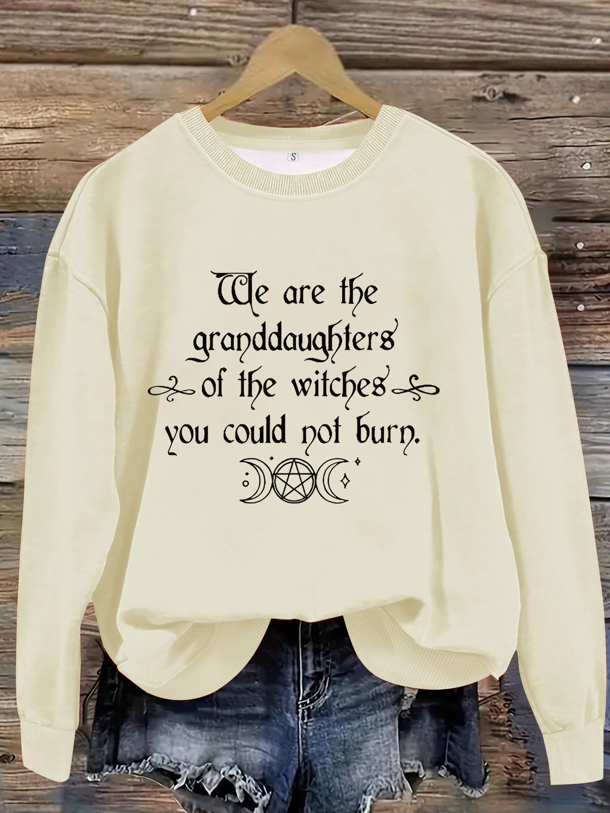 Women's Halloween Graphic Sweatshirt - "We Are the Granddaughters of the Witches You Could Not Burn"