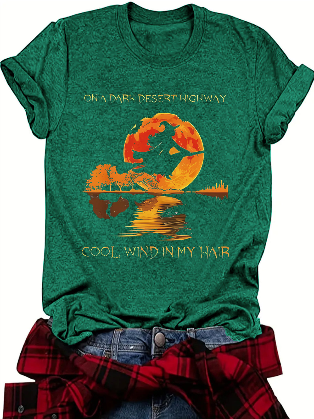 Halloween Witch Graphic T-Shirt - On A Dark Desert Highway from Mish Mash Market
