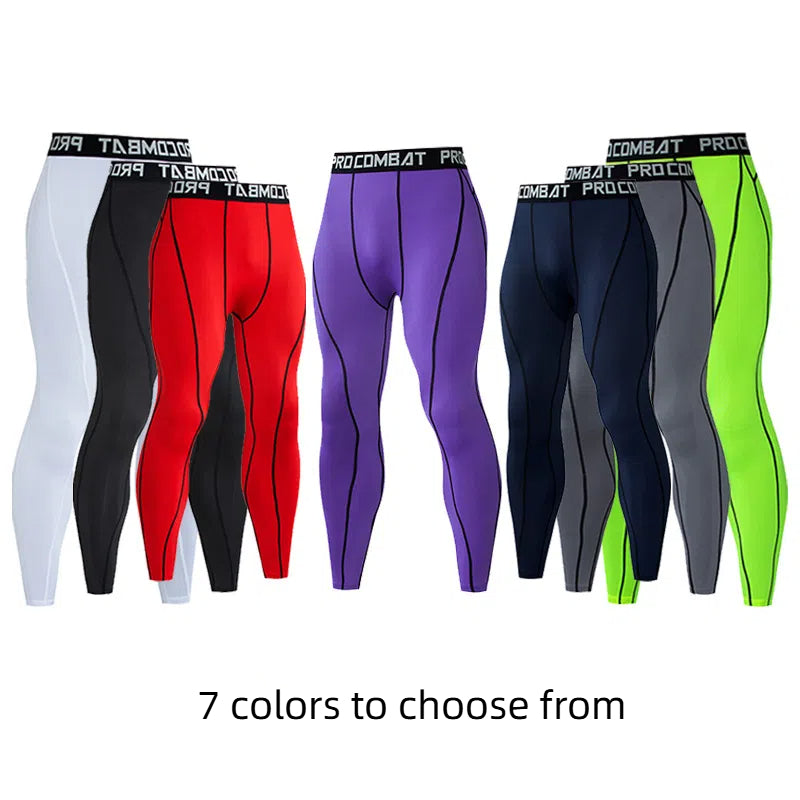 Men's Performance Compression Leggings - Fast-Dry Athletic Training Pants from Mish Mash Market