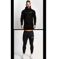 Cotton Muscle Sports Fitness Hooded Sweatpants Two Piece from Mish Mash Market