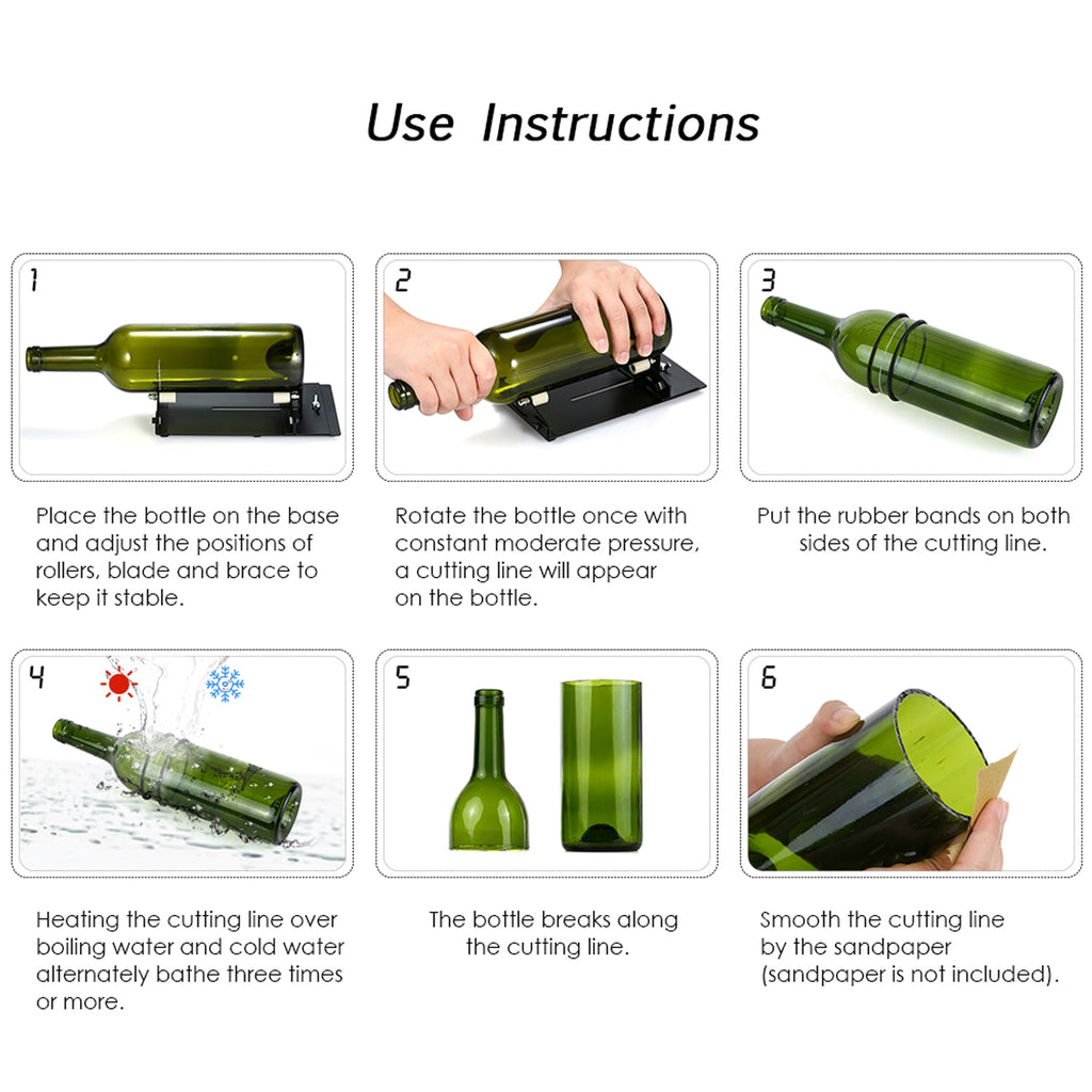 Professional Glass Bottle Cutter – DIY Tool for Square & Round Wine Bottles from Mish Mash Market