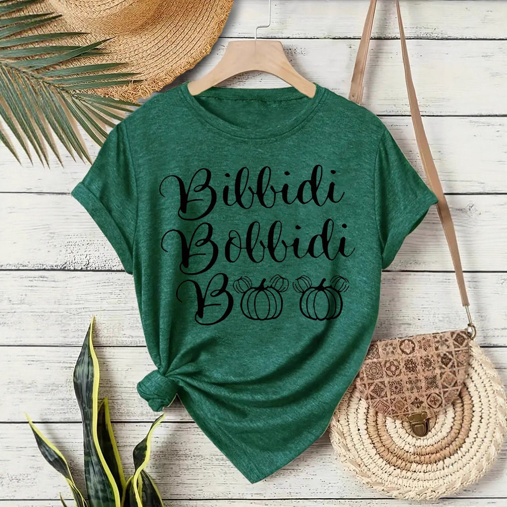 Bibbidi Bobbidi Boo Halloween Printed Loose T-Shirt from Mish Mash Market