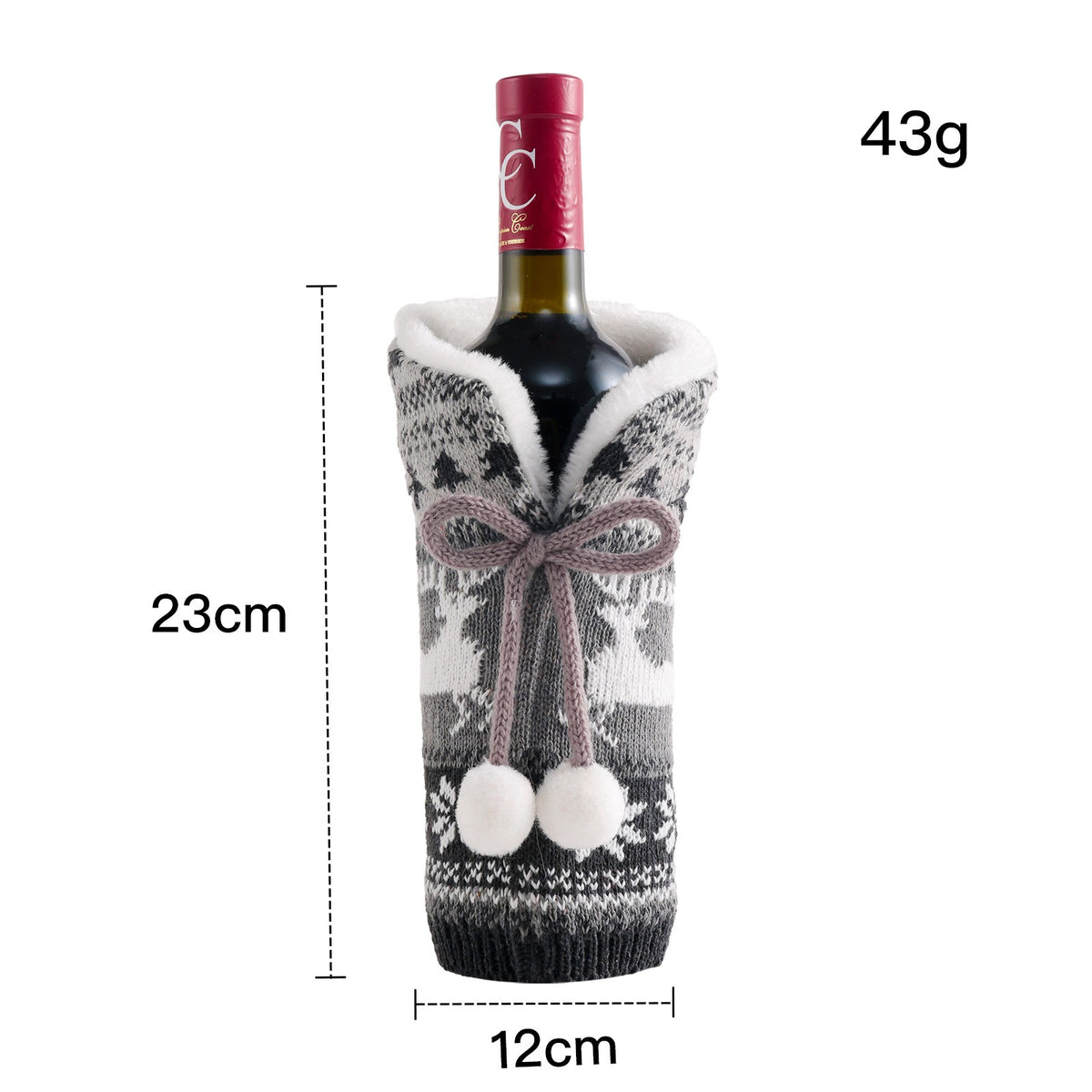 Knitted Holiday Wine Bottle Cover from Mish Mash Market