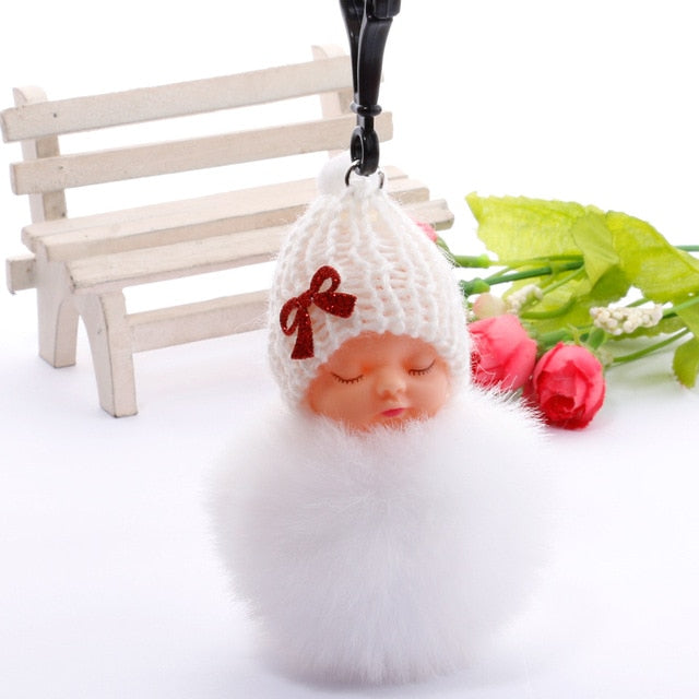 Sleeping Angel Doll Plush Keychain from Mish Mash Market