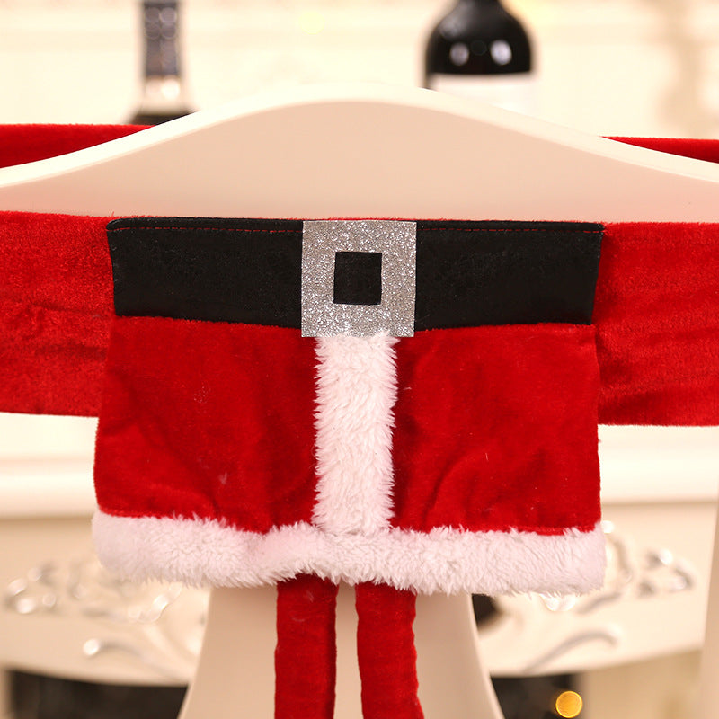 Festive Holiday Santa Belt and Elf Dress Chair Covers from Mish Mash Market