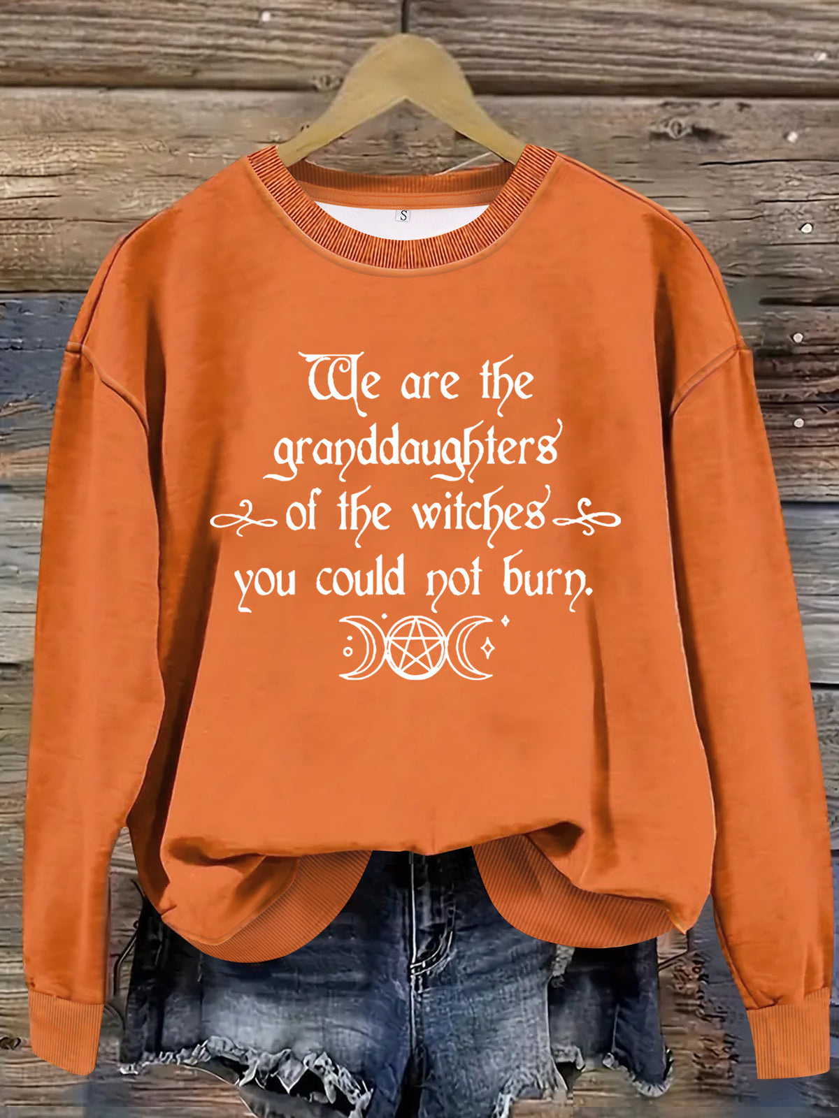 Women's Halloween Graphic Sweatshirt - "We Are the Granddaughters of the Witches You Could Not Burn"