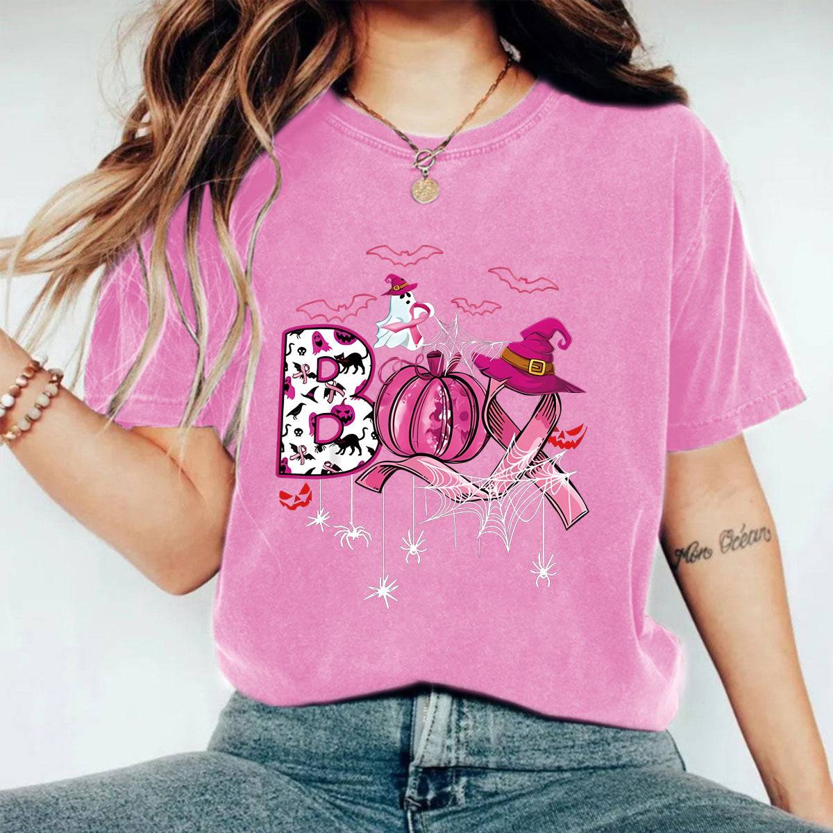 Washed Vintage Halloween T-Shirt - Retro Spooky Graphic Tee from Mish Mash Market
