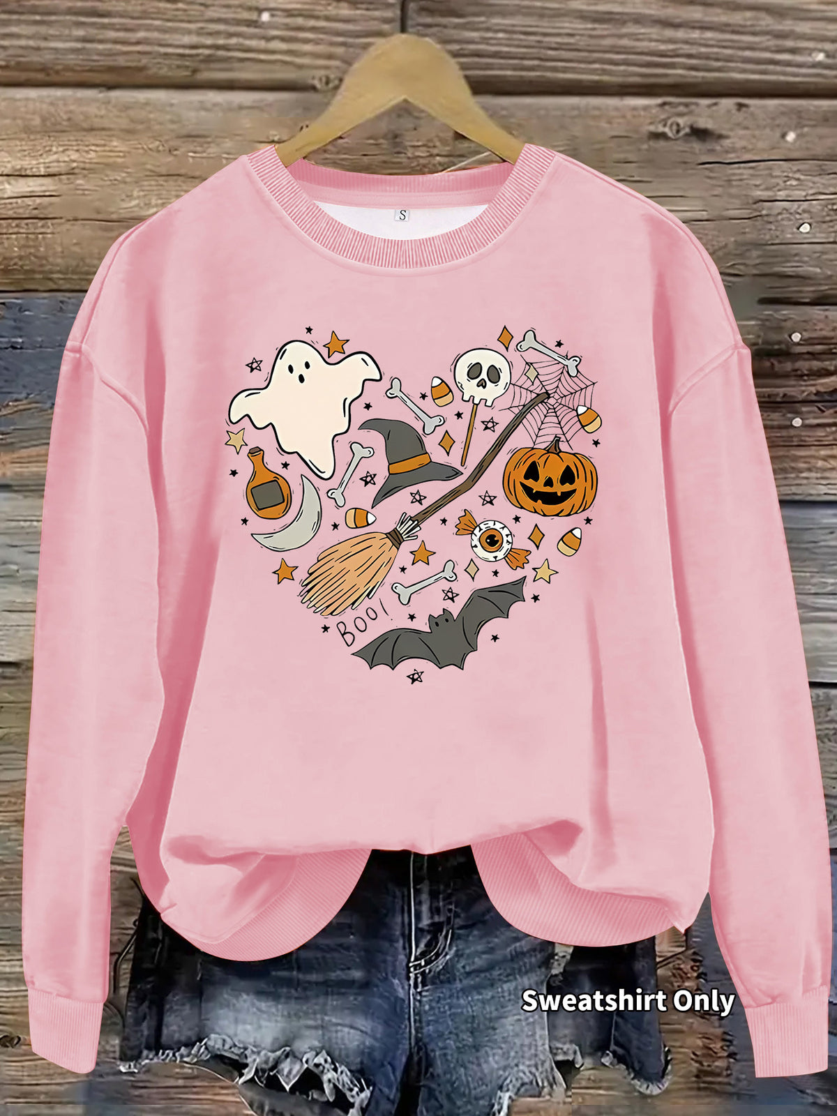 Halloween Ghost and Pumpkin Graphic Sweatshirt from Mish Mash Market