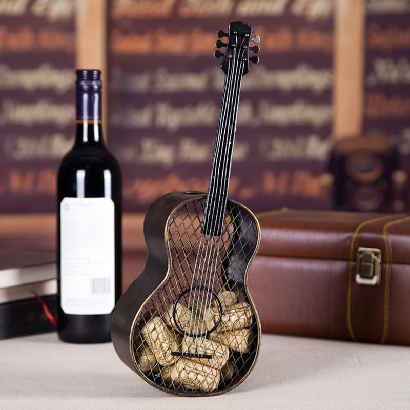 Handmade Iron Guitar Wine Stopper - Decorative Metal Gift from Mish Mash Market