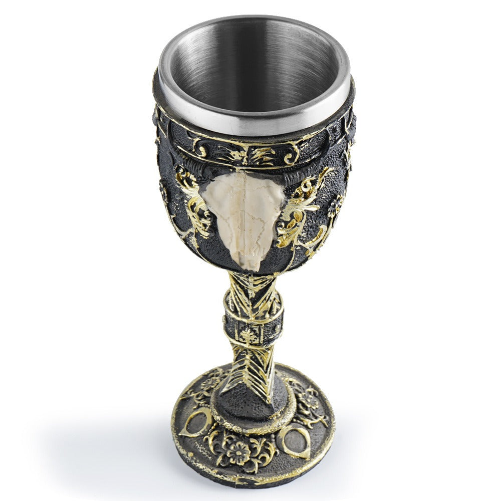 Fossil Skull Resin Wine Goblet from Mish Mash Market
