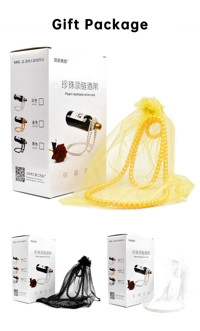 Pearl Necklace Wine Holder from Mish Mash Market