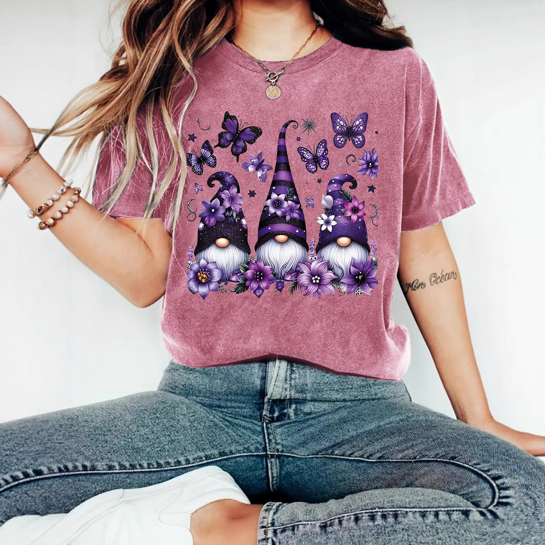 Purple Magic Hat Gnomes Halloween Graphic T-Shirt from Mish Mash Market