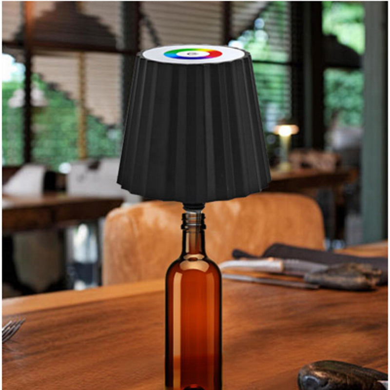 Rechargeable LED Wine Bottle Lamp - RGB Dimmable Bar Decor from Mish Mash Market