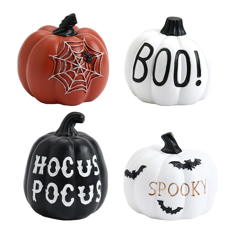 Resin Halloween Pumpkin Tabletop Decor from Mish Mash Market