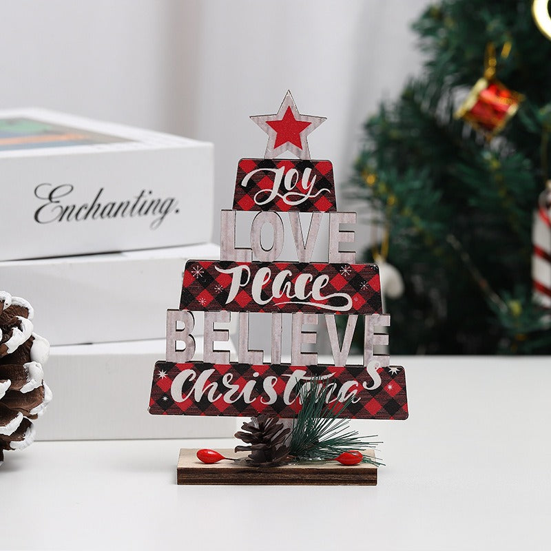 Wooden Rustic Christmas Tree Desktop Decor from Mish Mash Market