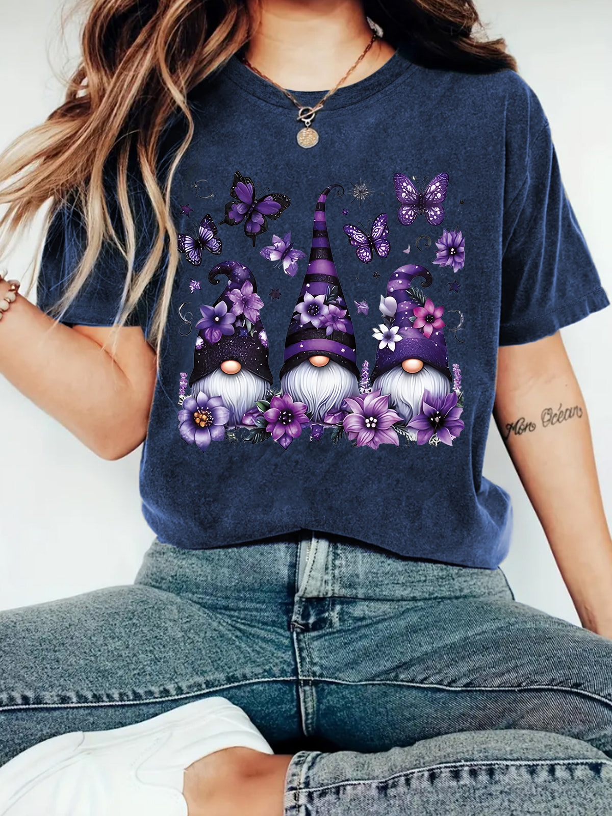 Purple Magic Hat Gnomes Halloween Graphic T-Shirt from Mish Mash Market