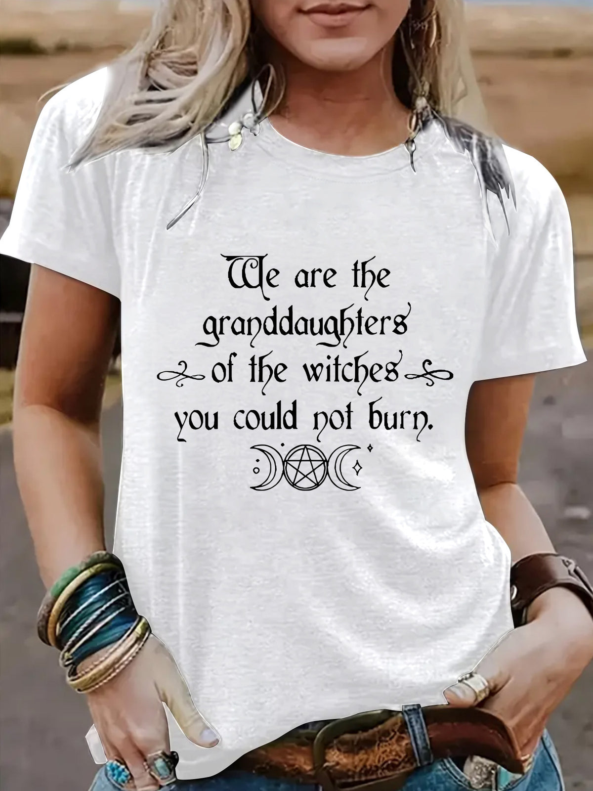 Women's Halloween Witches Granddaughters Graphic Short Sleeve T-Shirt from Mish Mash Market