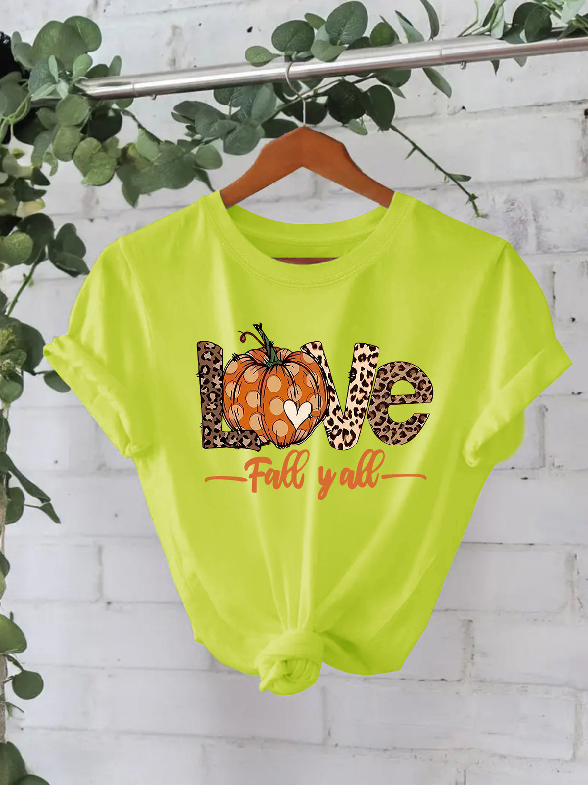 LOVE Pumpkin Fall Y'all Short Sleeve T-Shirt from Mish Mash Market
