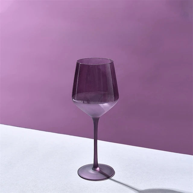 Modern Lavender Frosted Wine Goblet – Elegant French Style from Mish Mash Market