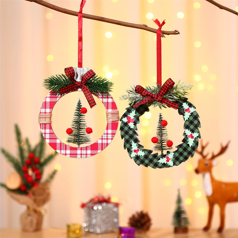 Rustic Christmas Tree Scene Wooden Ornament from Mish Mash Market