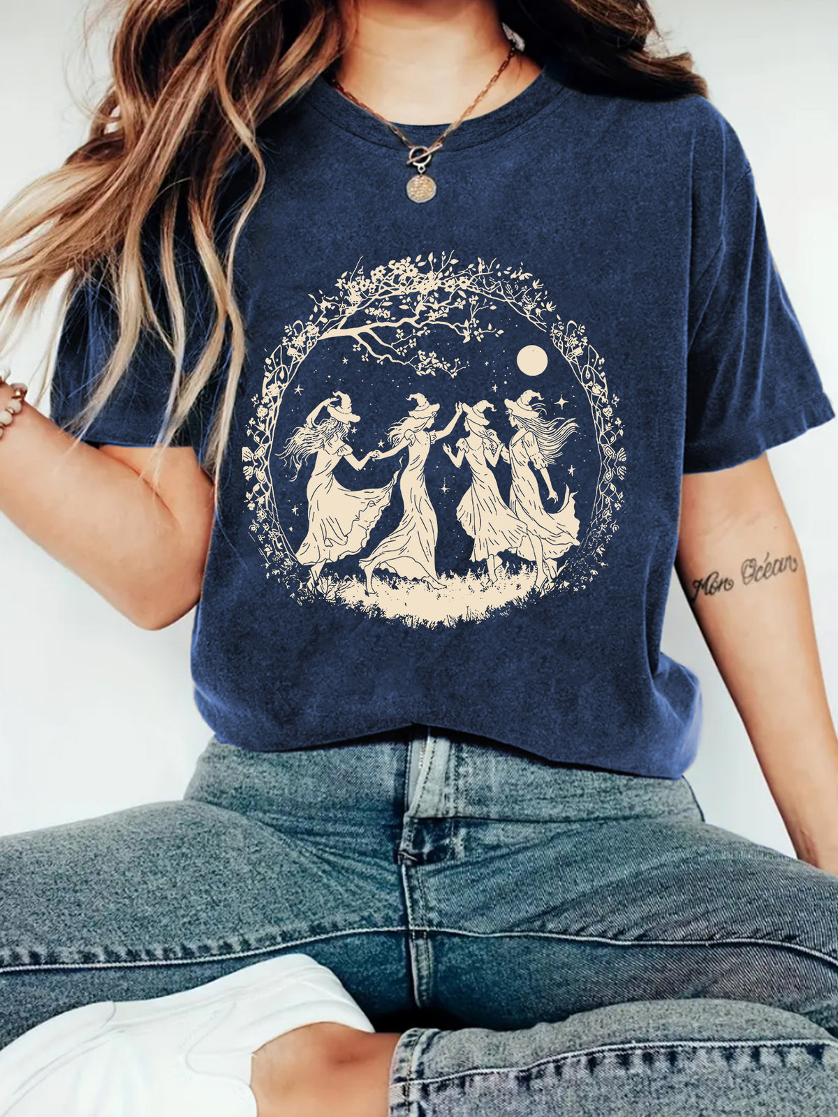 Women's Halloween Dancing Witches Graphic T-Shirt from Mish Mash Market