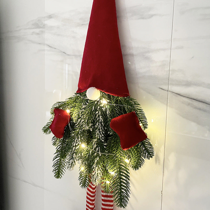 Faceless Gnome Christmas Wreath