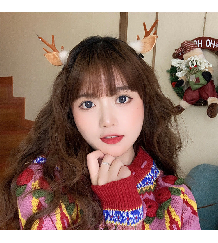 Christmas Deer Antler Hair Clips