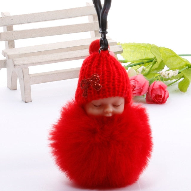 Sleeping Angel Doll Plush Keychain from Mish Mash Market