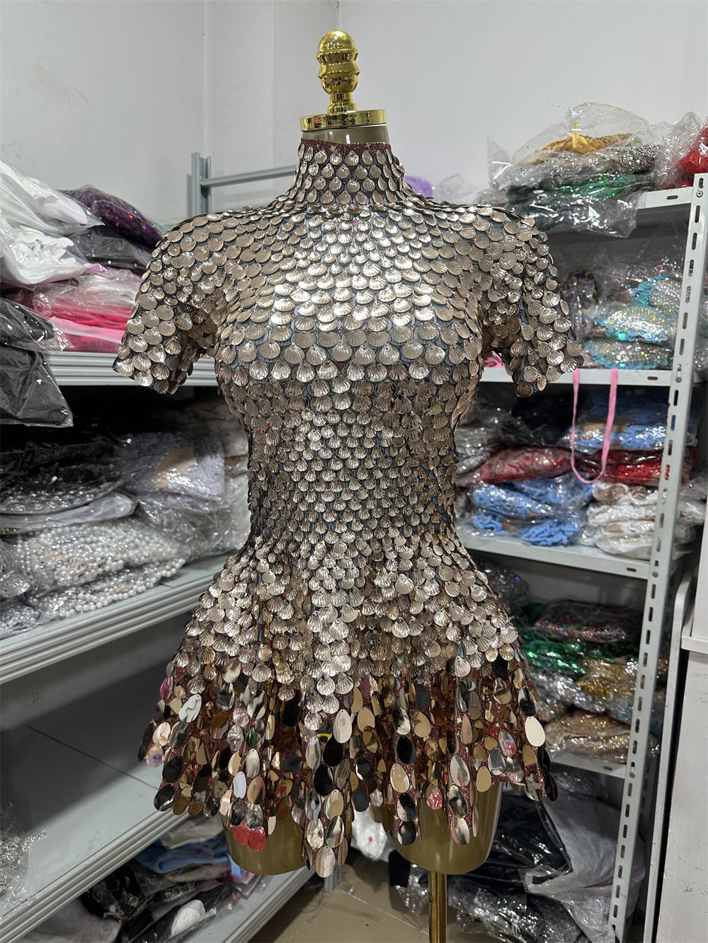 Trendy Sequin Tassel Party Dress - Eye-Catching Carnival & Dance Performance Wear