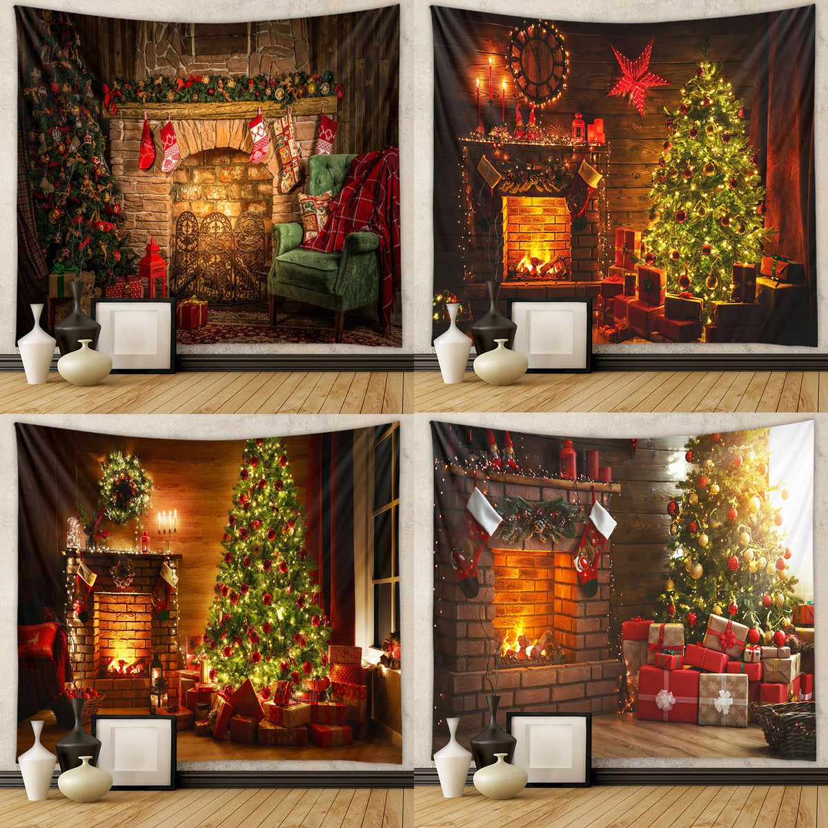 Christmas Tree Wall Tapestry