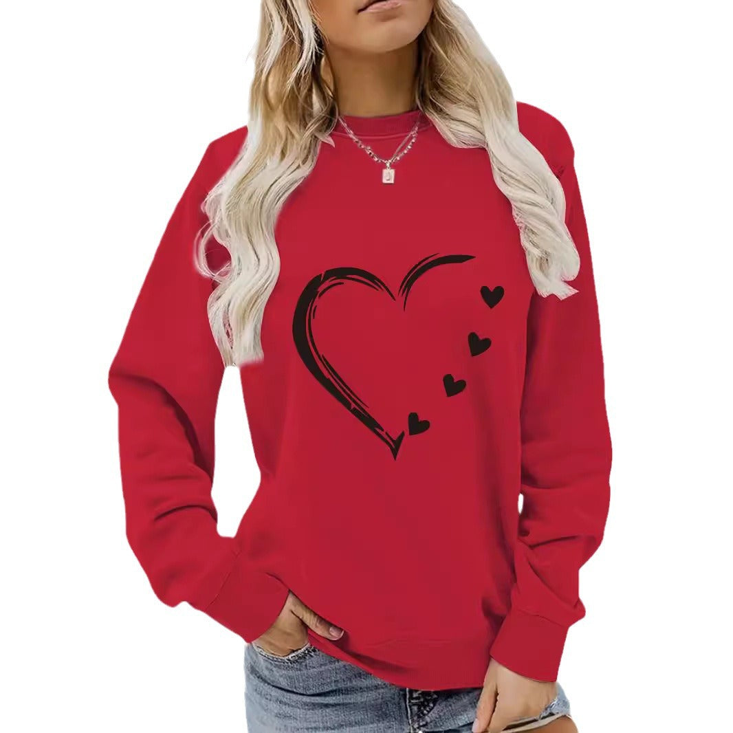 Heart Outline Graphic Hoodie - Casual Lover Inspired Printed Sweatshirt from Mish Mash Market