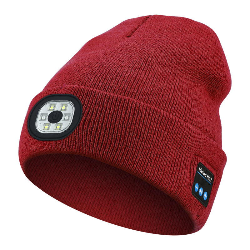 Warm LED Beanie with Bluetooth 5.4 Stereo & Hands-Free Calling from Mish Mash Market