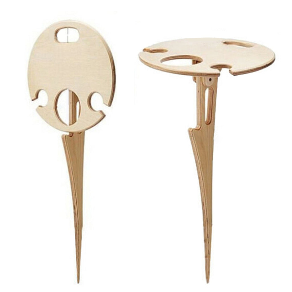 Portable Wooden Outdoor Wine Table from Mish Mash Market