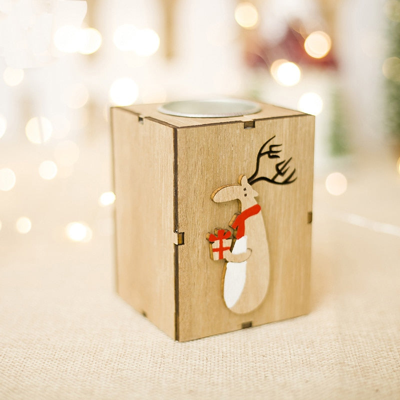 Mini Wooden Candle Holder Ornament from Mish Mash Market