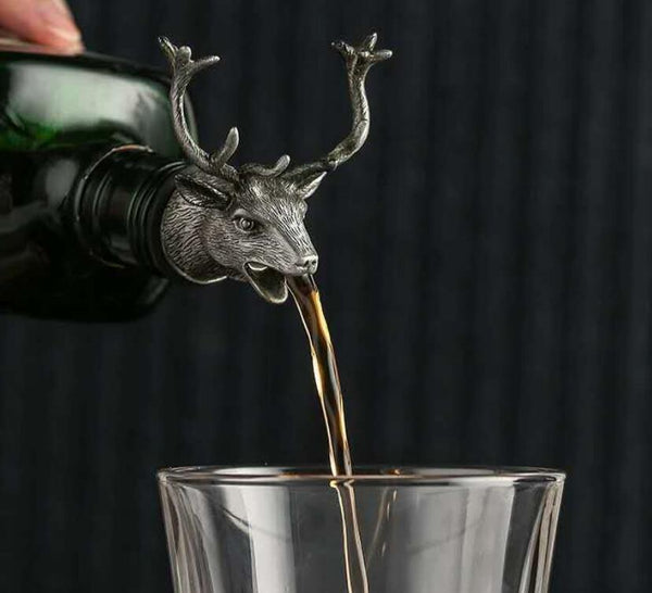 Stag Head Wine Pourer and Aerator from Mish Mash Market