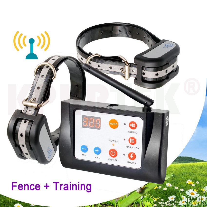 2-in-1 Wireless Dog Fence & Remote Training Collar System - Waterproof & Rechargeable from Mish Mash Market