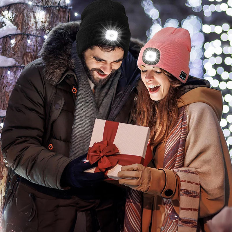 Warm LED Beanie with Bluetooth 5.4 Stereo & Hands-Free Calling from Mish Mash Market