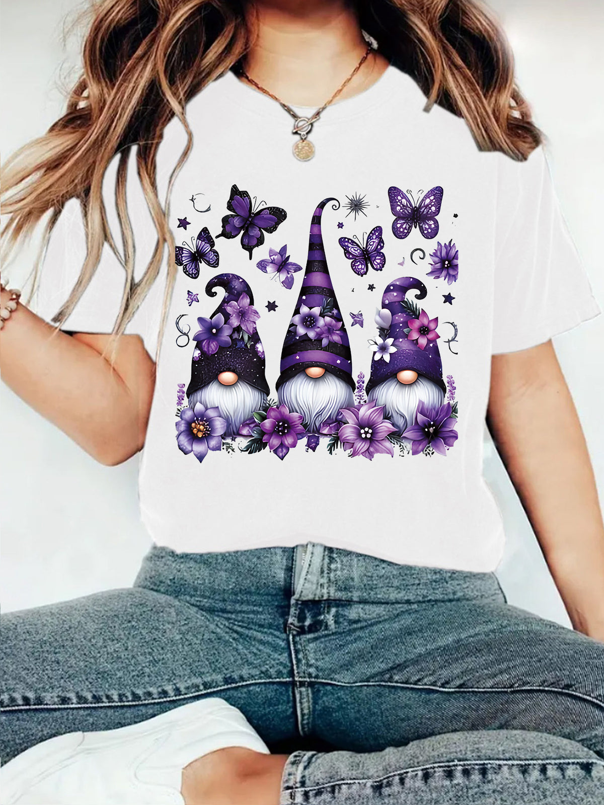 Purple Magic Hat Gnomes Halloween Graphic T-Shirt from Mish Mash Market
