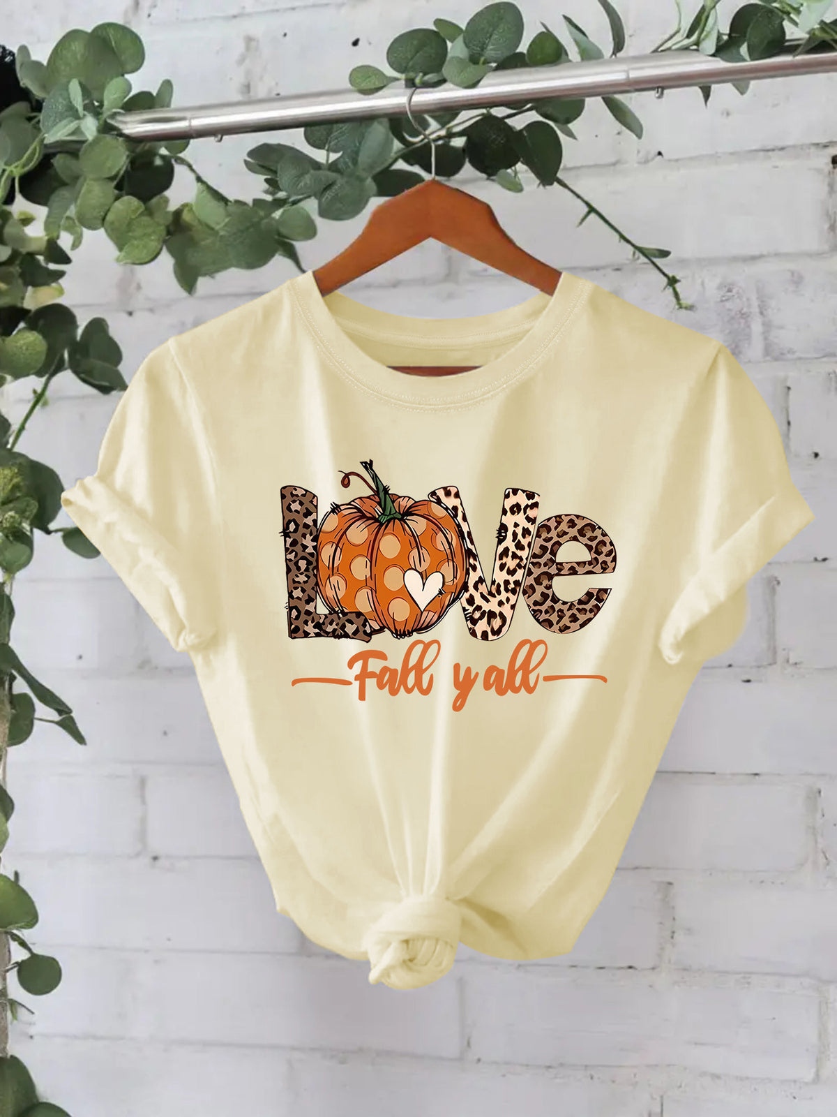 LOVE Pumpkin Fall Y'all Short Sleeve T-Shirt from Mish Mash Market