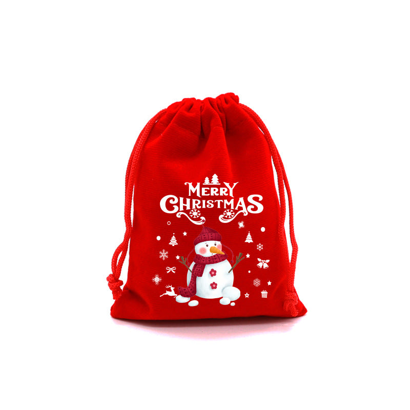 Red Velvet Christmas Drawstring Gift Bag from Mish Mash Market
