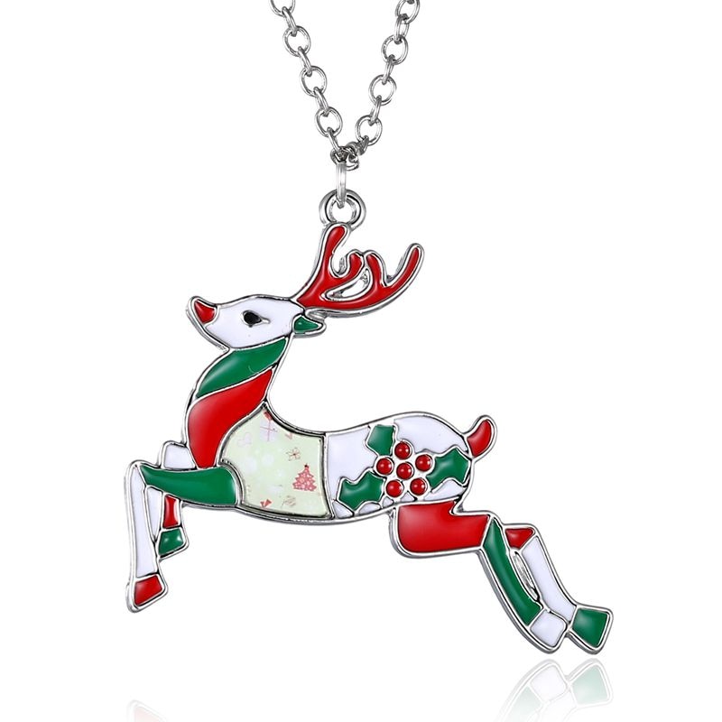Christmas Necklace Enamel Jewelry