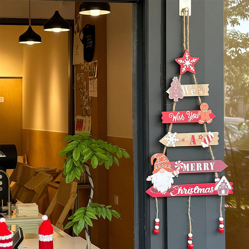 Handcrafted Wooden Folding Christmas Tree Wall Hanging Ornament from Mish Mash Market