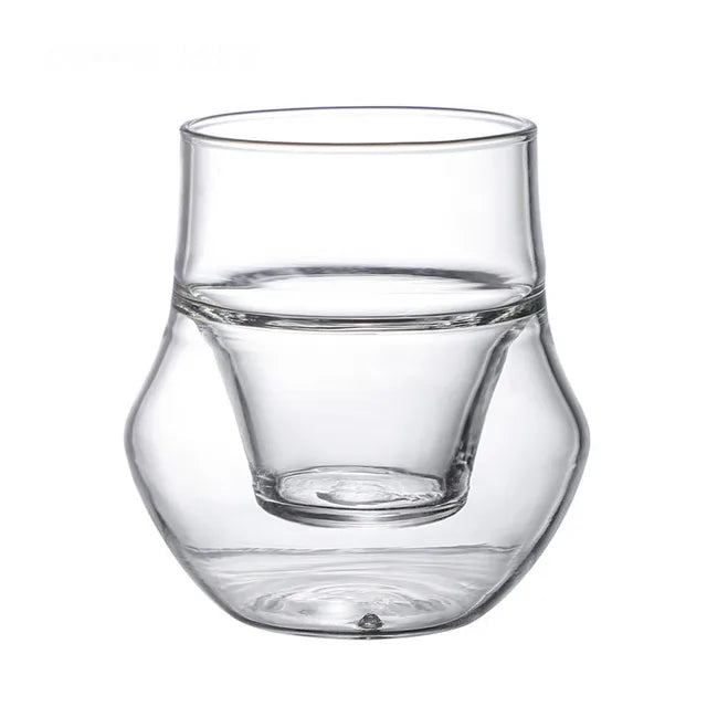Double-Wall Insulated Glass Coffee Mug (4 oz) – Anti-Scalding Design from Mish Mash Market