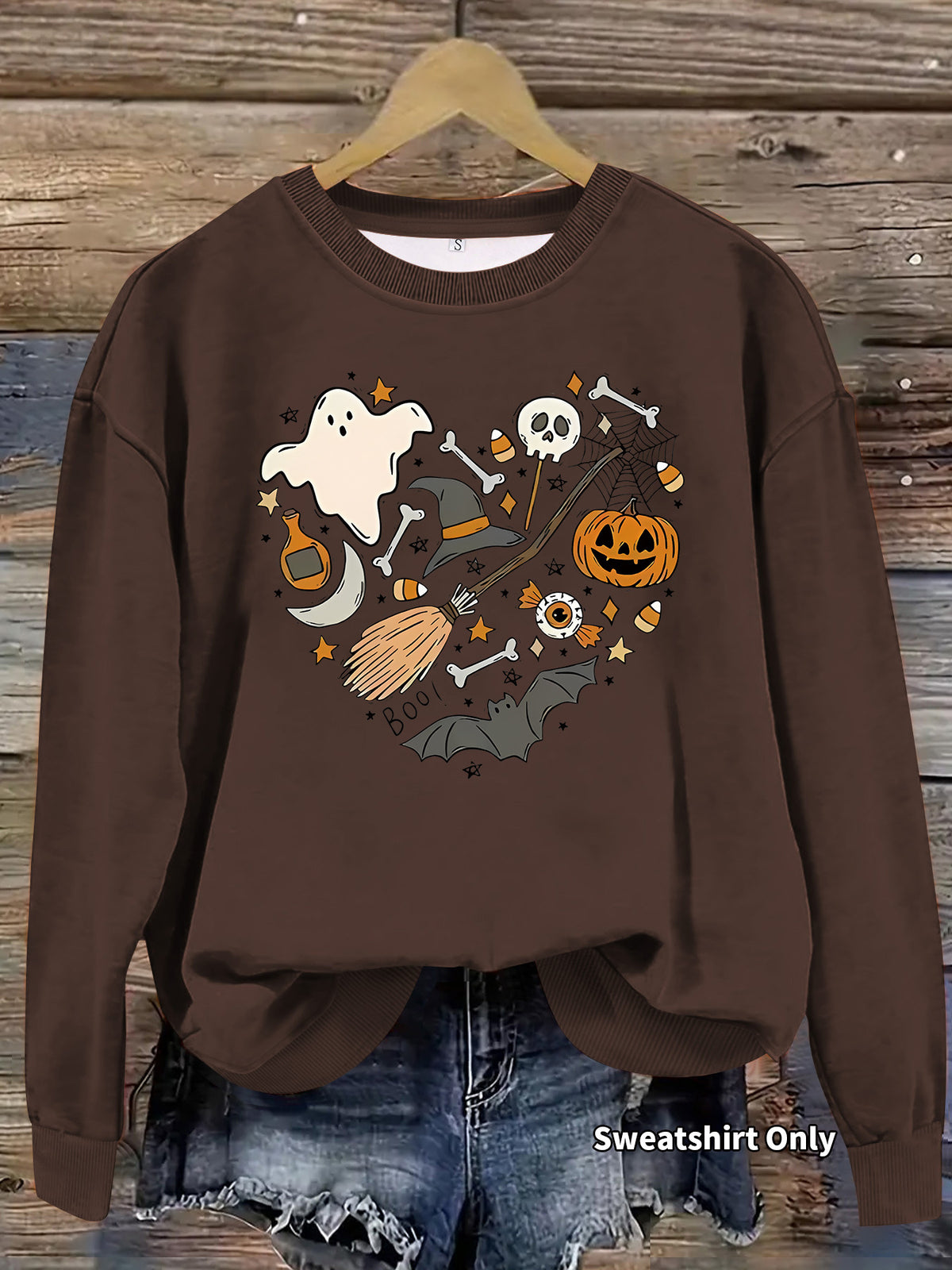 Halloween Ghost and Pumpkin Graphic Sweatshirt from Mish Mash Market