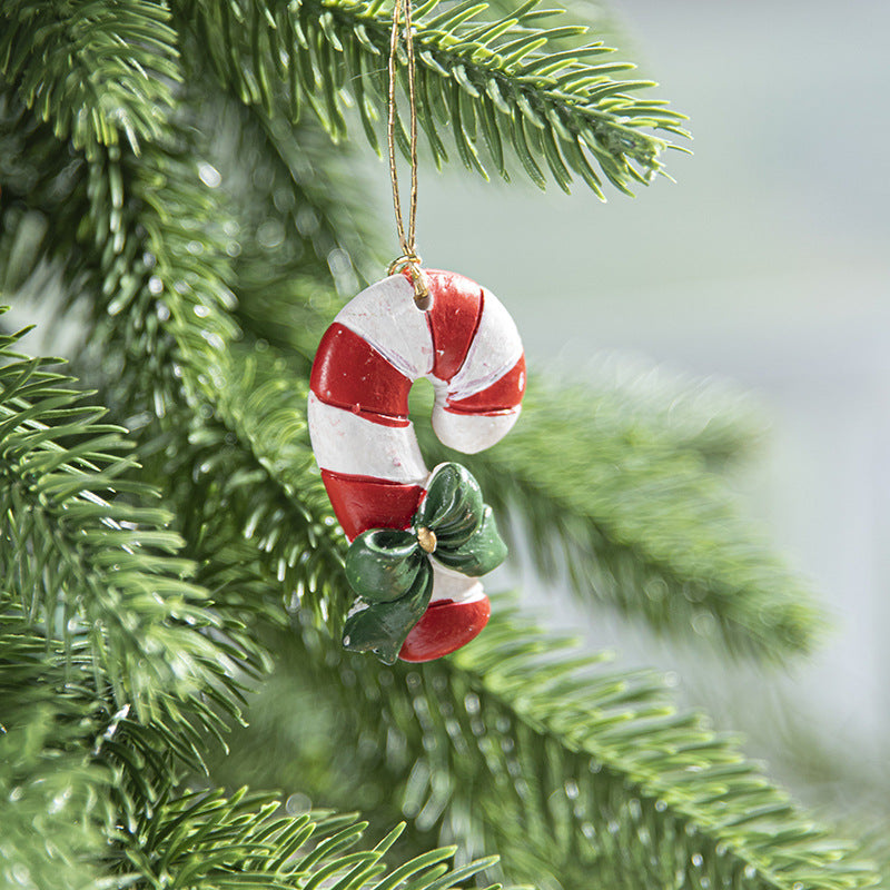 Hand-Painted Resin Christmas Tree Ornaments