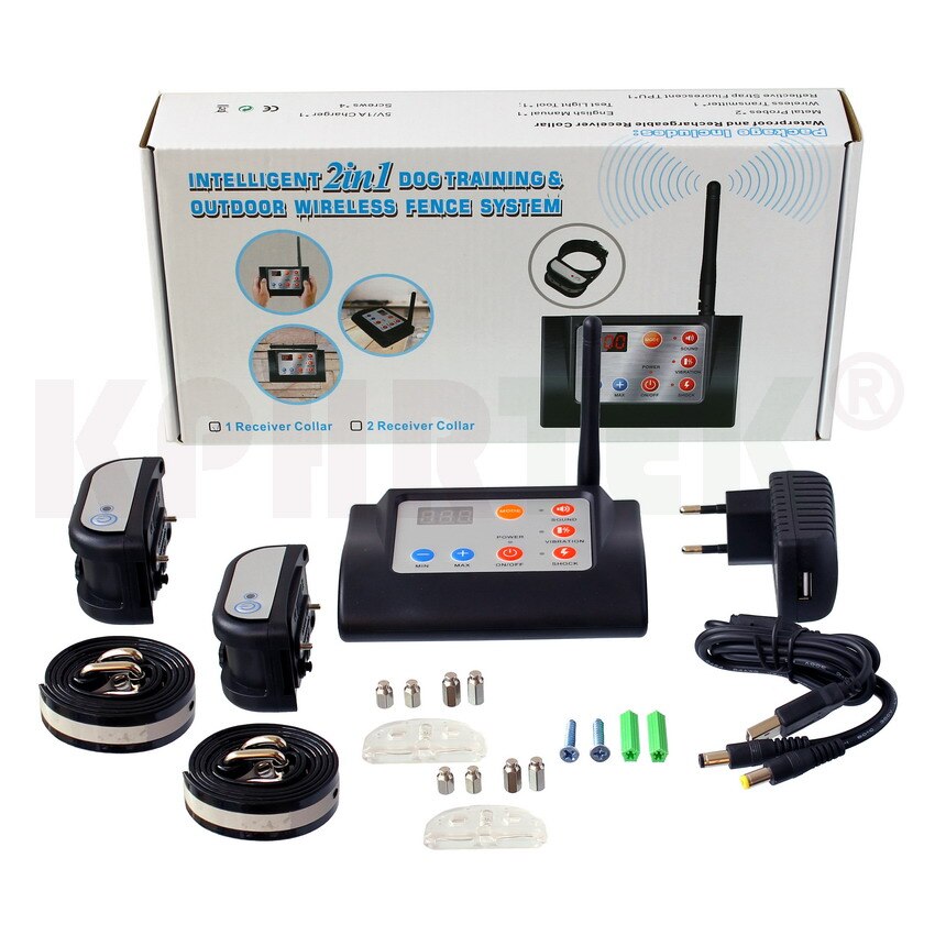 2-in-1 Wireless Dog Fence & Remote Training Collar System - Waterproof & Rechargeable from Mish Mash Market