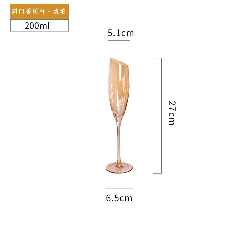 Electroplated Amber & Smoke Gray Wine Glasses and Champagne Flutes from Mish Mash Market