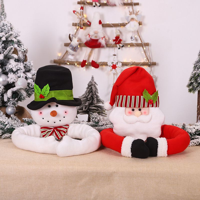 Santa Snowman Christmas Tree Topper Huggers